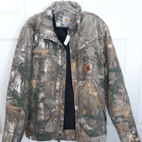 Carhartt Camo Mens Jacket Thinsulate Lined Size M EUC - Picture 1 of 6